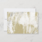 Weddenschap RSVP Meal Response Elegant Silver Gold (Achterkant)