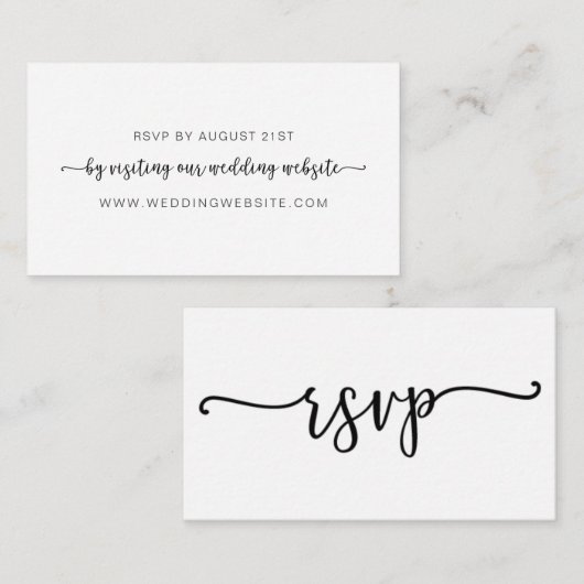 Weddenschap RSVP Online Card Informatiekaartje (Voorkant / Achterkant)