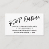 Weddenschap RSVP Online Casual handschrift Invoege Informatiekaartje (Voorkant)