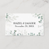 Weddenschap RSVP Online Greenery Elegant Contemmod Informatiekaartje (Achterkant)