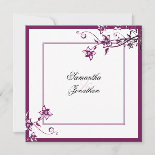 Weddenschap Sangria & White Elegant Floral Kaart