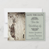 Weddenschap Save the Date Birch Wood Magnets Magnetische Uitnodiging (Voorkant)