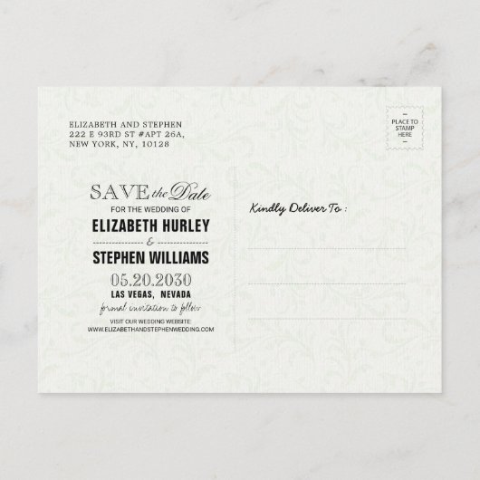 Weddenschap Save The Date Chic Mason Jar Paarse Li Aankondigingskaart (Achterkant)