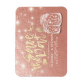 Weddenschap Save The Date Couple Mason Jars Roos G Magneet (Verticaal)