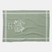 Weddenschap Save the Date Hand Drawn Botanical Flo Theedoek (Horizontaal)