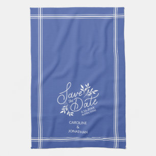 Weddenschap Save the Date Hand Drawn Botanical Flo Theedoek