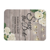 Weddenschap Save the Date Hydrangea String Lights  Magneet (Horizontaal)