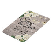 Weddenschap Save the Date Hydrangea String Lights  Magneet (Linkerzijde)