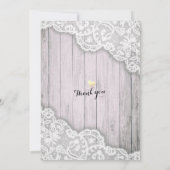 Weddenschap Save The Date Lace Sunflower Wood Lich (Achterkant)