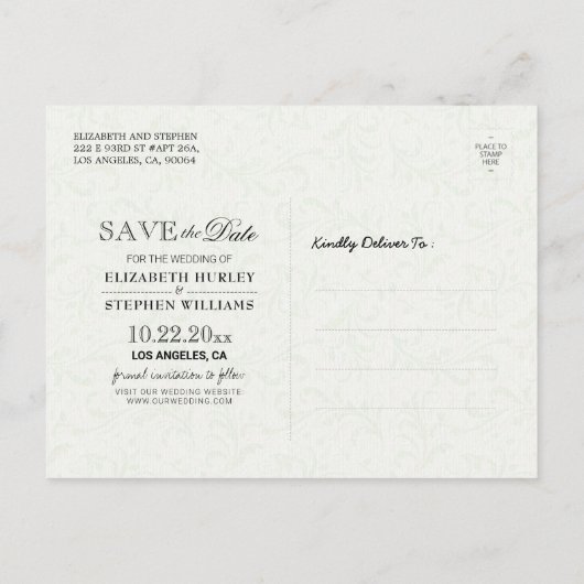 Weddenschap Save the Date Modern Gold Pineapple Co Aankondigingskaart (Achterkant)