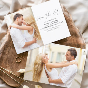 Weddenschap Save the Date Photo Elegant Simple