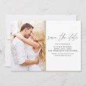 Weddenschap Save the Date Photo Elegant Simple (Voorkant)
