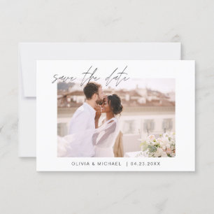 Weddenschap Save the Date Photo Minimalist Simple