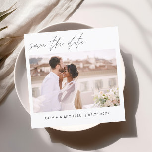 Weddenschap Save the Date Photo Minimalist Simple