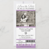Weddenschap Save the Date Soccer Ticket (Voorkant)