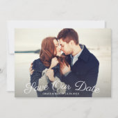 Weddenschap Save the Date with Photo, Botanical Ro (Voorkant)