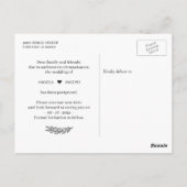 Weddenschap Save the New Date Rustic Twinkle Light Briefkaart (Achterkant)