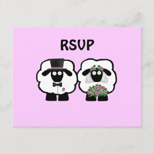Weddenschap Sheep RSVP Kaartje