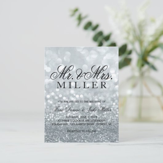 Weddenschap - Silver Glit Fab Kaart (Staand voorkant)