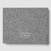 Weddenschap | Silver Glitter Chic Gastenboek (Achterkant)