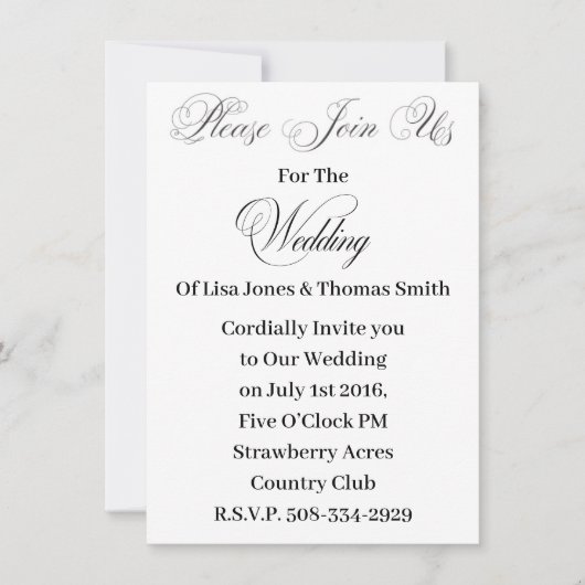 Weddenschap simpel kaart (Voorkant)