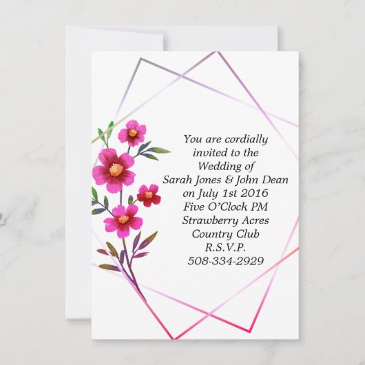 Weddenschap simpel kaart (Voorkant)