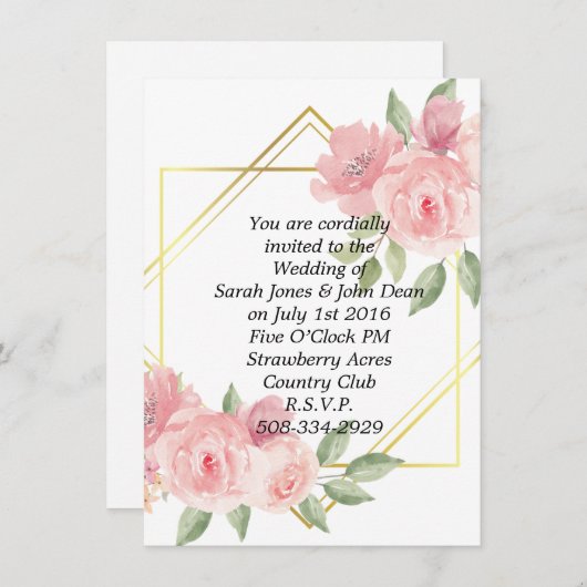 Weddenschap simpel kaart (Voorkant / Achterkant)