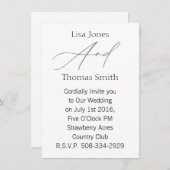 Weddenschap simpel kaart (Voorkant / Achterkant)