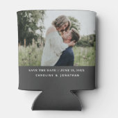 Weddenschap Sla de datum foto eenvoudig zwart op Blikjeskoeler (Achterkant)