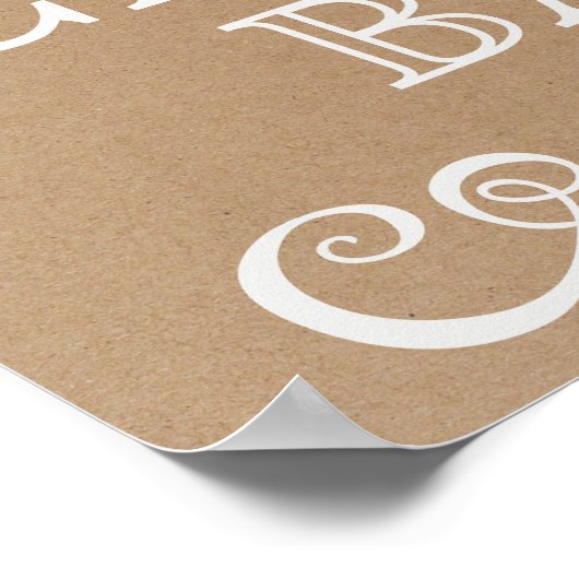 Weddenschap - Snoep Bar - trouwe bruiloft Poster (Hoek)