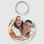 Weddenschap Sparen de Datum Eenvoudige Fotokalligr Sleutelhanger (Voorkant)