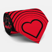 Weddenschap Stropdas Red Heart Love - Uw kleuren (Opgerold)