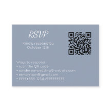 Weddenschap Stusty Blue RSVP Online QR Code Foto