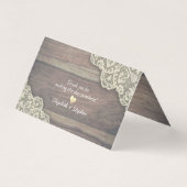 Weddenschap Tafelnummer Lace Sunflower Wood (Achterkant)