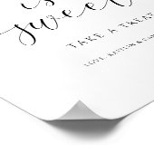 Weddenschap Teken Love is Sweet Snoep Buffet Poster (Hoek)