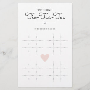 Weddenschap Tic-Tac-Toe met hartenlijstspel