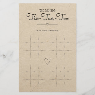 Weddenschap Tic-Tac-Toe met hartenlijstspel