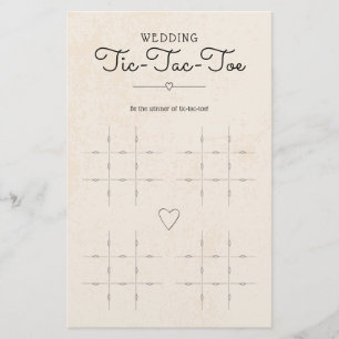 Weddenschap Tic-Tac-Toe met hartenlijstspel