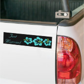 Weddenschap - Tropisch - Hibiscus Blue Bumpersticker (Op Truck)