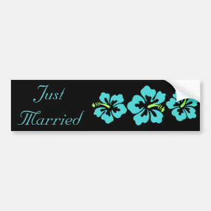 Weddenschap - Tropisch - Hibiscus Blue Bumpersticker