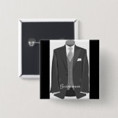 Weddenschap Tuxedo Groomsman Pin Button Badge Gift (Voorkant /achterkant)