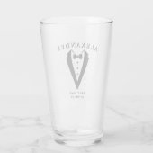 Weddenschap Tuxedo Specialized Best Man Glass Glas (Achterkant)