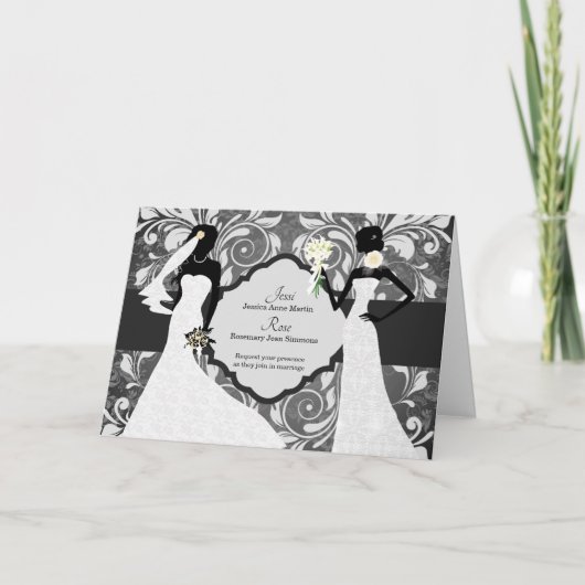 Weddenschap Twee Brides Black White met grijs (Voorkant)