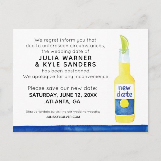 Weddenschap Uitgesteld Briefkaart (Voorkant)