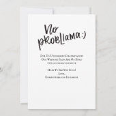 Weddenschap Uitgesteld Funny Lllama Datum verander Kaart (Achterkant)