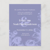 Weddenschap Uitnodiging-Blauwe Perwinkle-bloemen Aankondigingskaart (Voorkant)