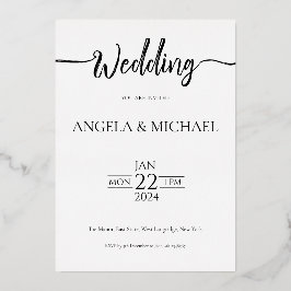 Weddenschap Uitnodiging Elegant Calligrafie