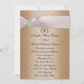 Weddenschap Uitnodiging elegant Satin-look-lint (Voorkant)