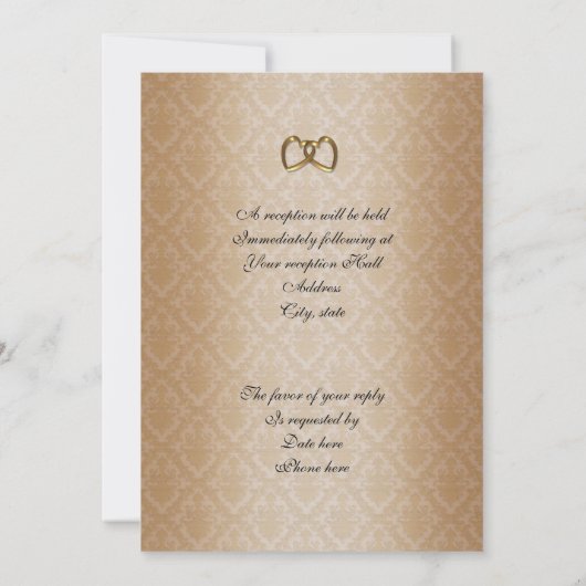 Weddenschap Uitnodiging elegant Satin-look-lint (Achterkant)