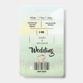 Weddenschap Uitnodiging Rustic Festival Fields Fun Badge (Achterkant)